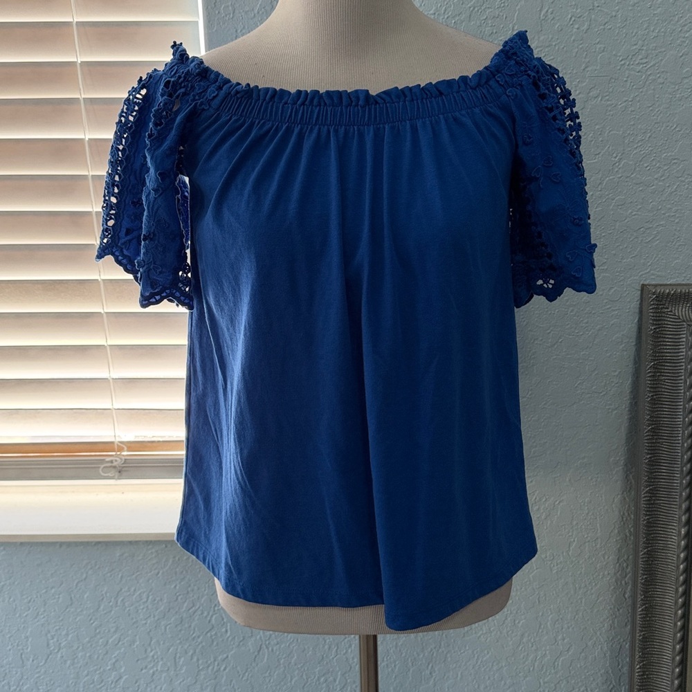 Lilly Pulitzer Royal Blue Off-Shoulder Top